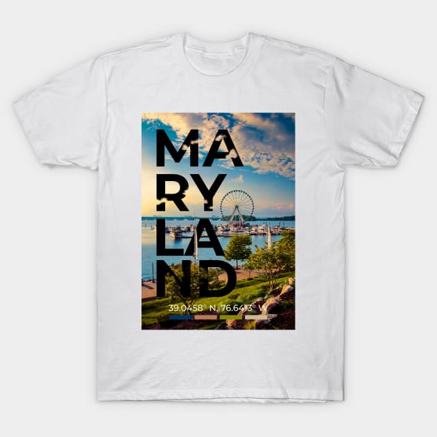 Maryland Travel Poster T-Shirt by mardavemardave